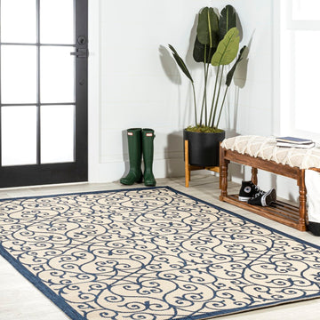 Madrid Vintage Filigree Textured Weave Indoor/outdoor Area Rug